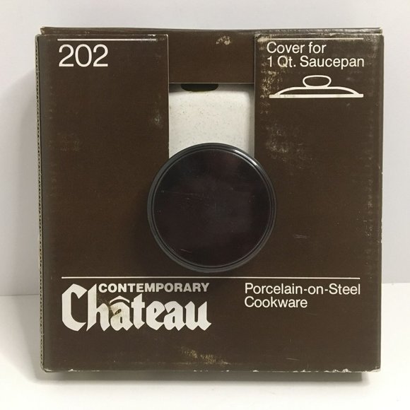 Vtg Sanko Ware Japan Contemporary Chateau Porcelain On Steel 1 Qt Saucepan Lid - Picture 5 of 6